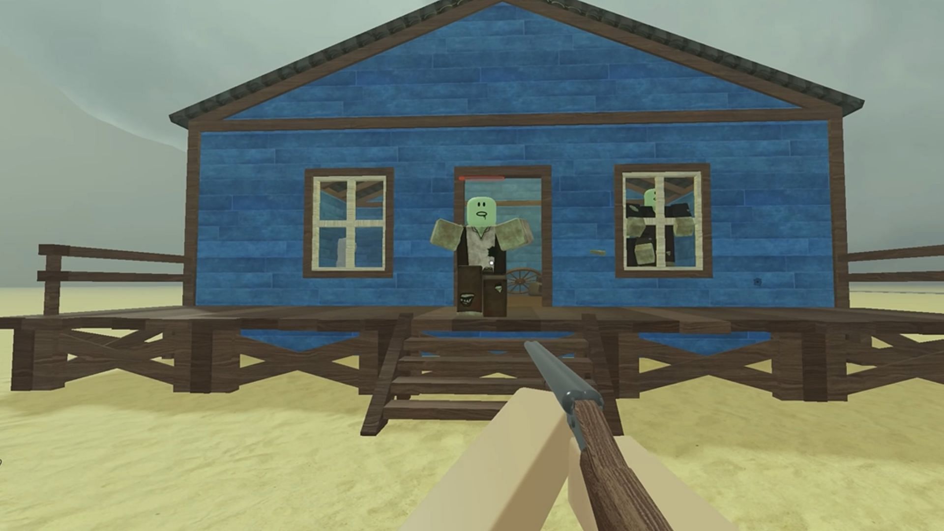 Use the rifle strategically to survive (Image via Roblox)